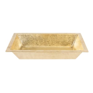 Terra Firma 22 in . Undermount Rectangle Bathroom Sink in Yellow Polished Brass