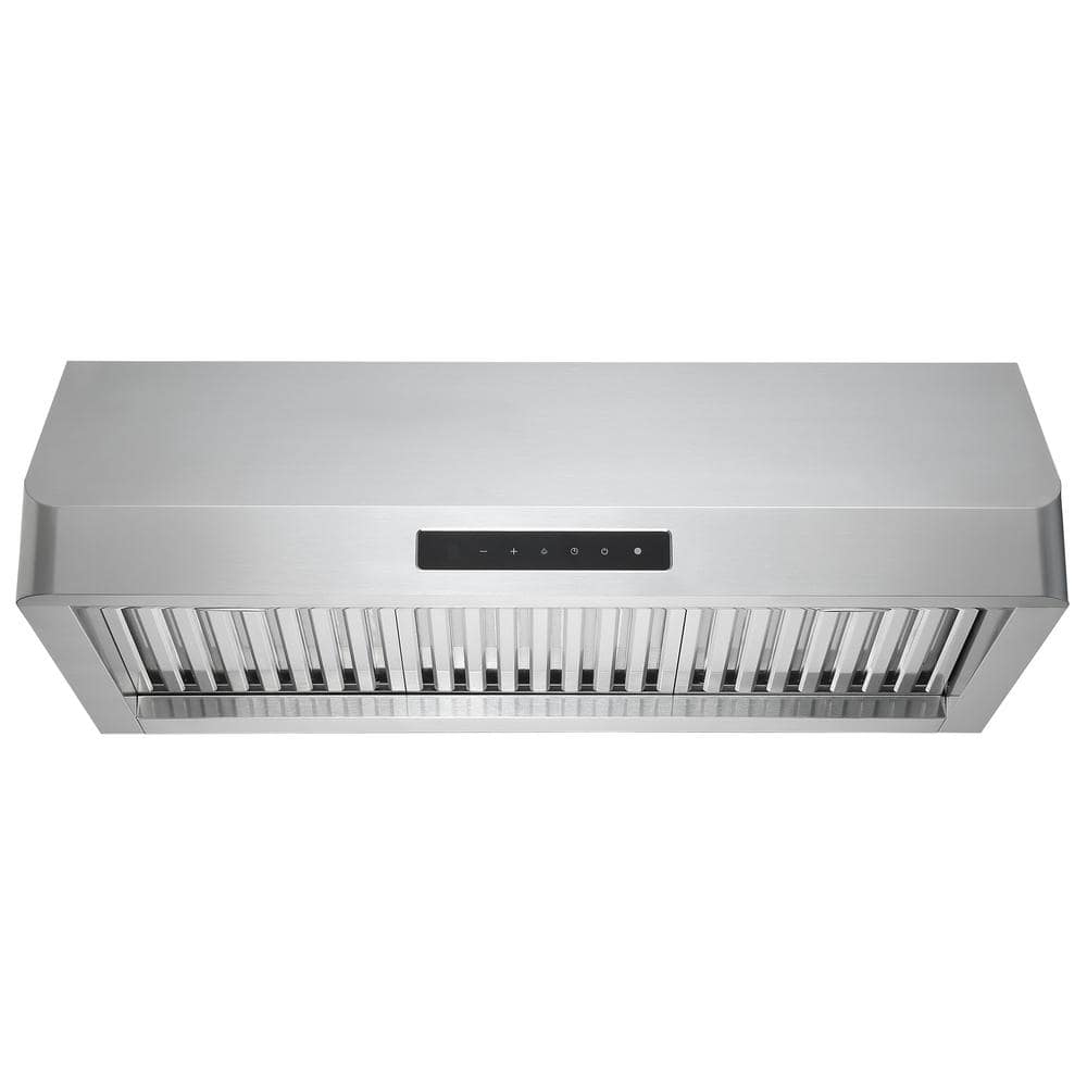 Ancona Pro Series 36 in. Ducted Under Cabinet Range Hood in Stainless Steel with Night Light Feature, Silver -  AN-1256