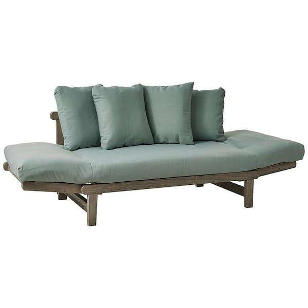 Cambridge Casual Tulle Weathered Gray Wood Outdoor Convertible Sofa   Cambridge Casual Outdoor Chaise Lounges 460109 Hw Dw Sp Xx 64 600 