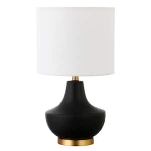 Calvin 13.5 in. Matte Black Mini Table Lamp