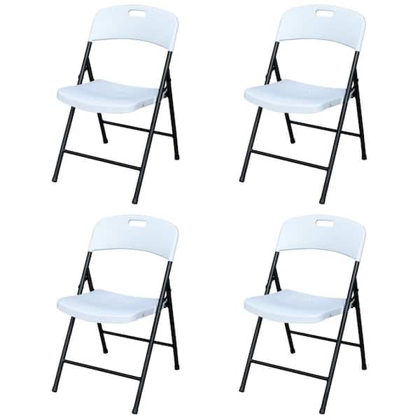 White Plastic Folding Party Chair, Plastic Folding Chairs Outdoor Furniture