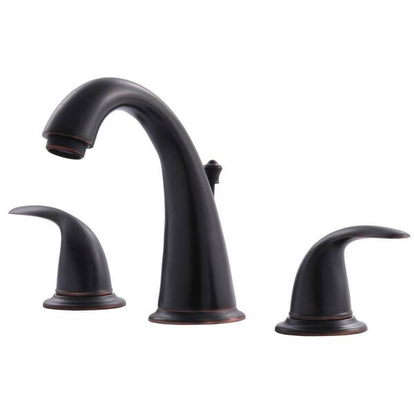 Ultra Faucets Vantage Collection 8 in. Widespread 2-Handle Bathroom Faucet with Pop-Up Drain in Oil Rubbed Bronze