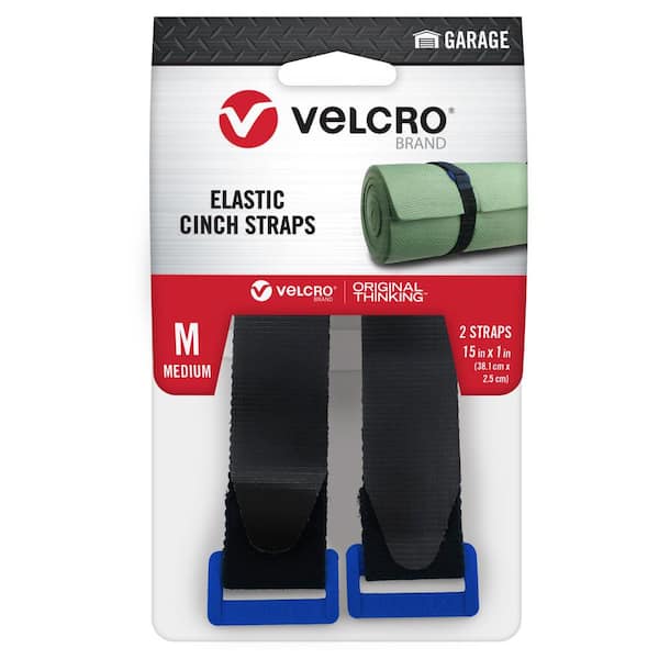 Adjustable And Reusable Velcro Brand Strong All-Purpose Straps Black 18 x  1 in