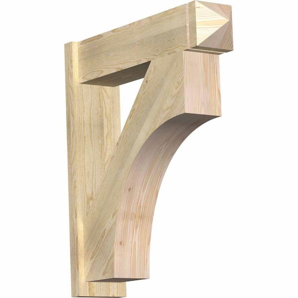 Ekena Millwork 8 in. x 36 in. x 32 in. Douglas Fir Westlake Arts and Crafts Rough Sawn Outlooker