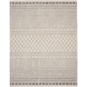 Passion Ivory/Grey 8 ft. x 10 ft. Geometric Transitional Area Rug
