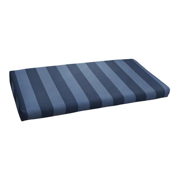 SORRA HOME 57 in. x 24 in. x 2 in. Rectangle Indoor/Outdoor Bristol Bench Cushion in Preview Capri