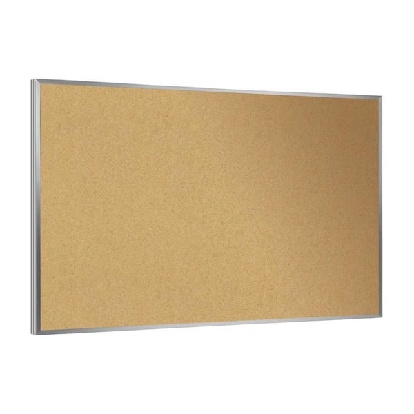 ghent Natural Cork 36 in. x 48 in. Bulletin Board with Aluminum Frame, (1-Pack)