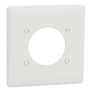 X Series 1-Gang Dryer/Range Standard Single Outlet Wall Plate Matte White