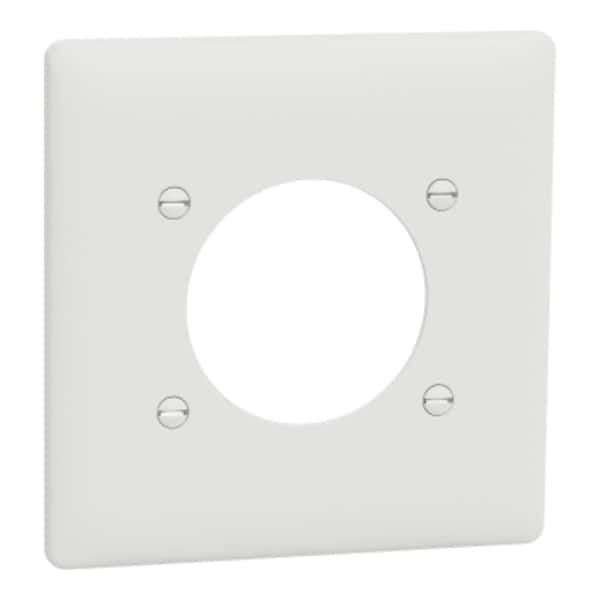 Square D X Series 1-Gang Dryer/Range Standard Single Outlet Wall Plate Matte White