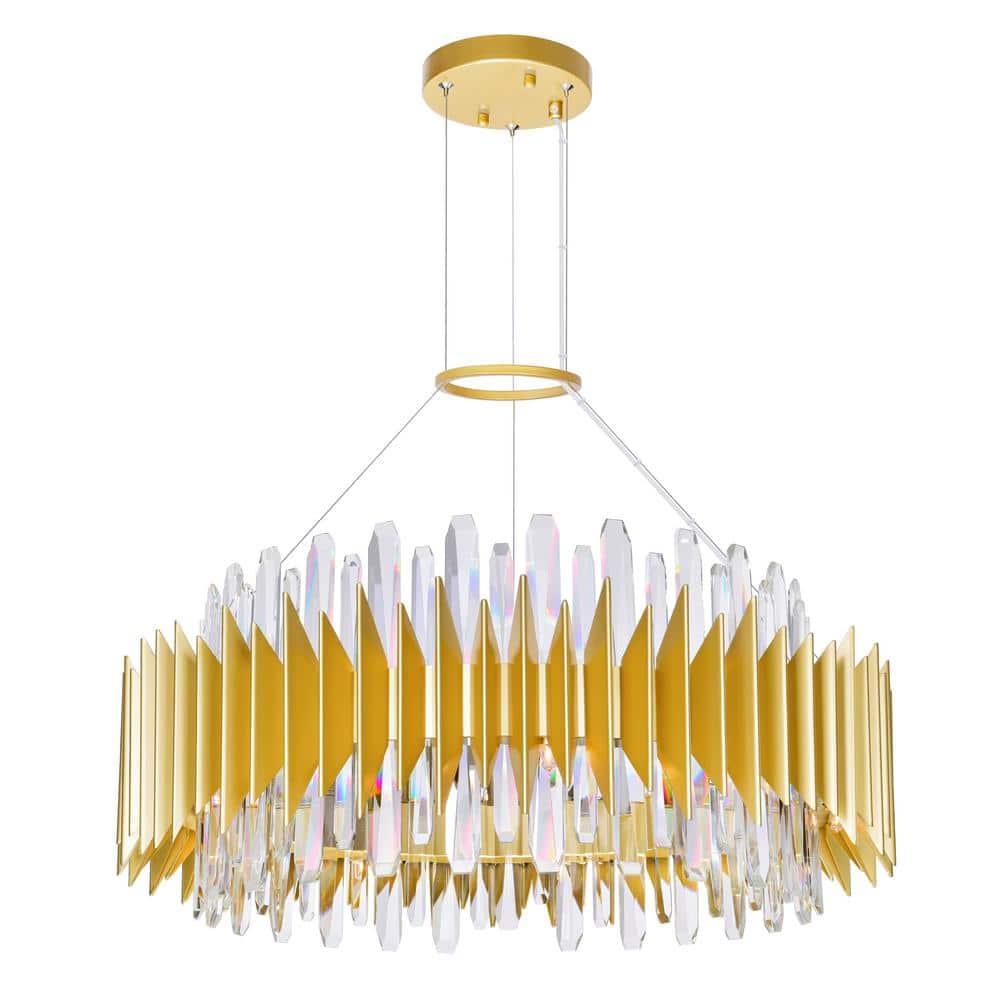 Cityscape 18 Light Chandelier With Satin Gold Finish price history on PriceWatchPro
