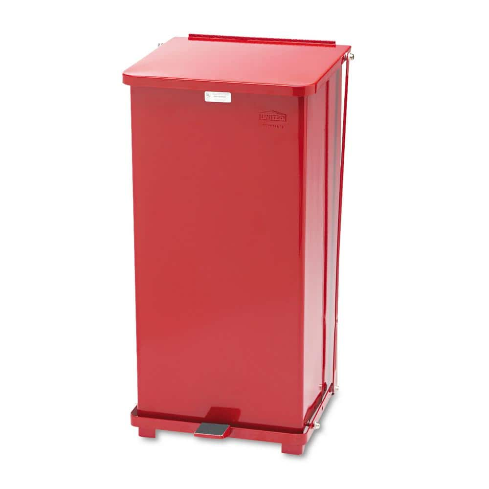 Rubbermaid Commercial Products Defenders 24 Gal. Red Step-On Medical Trash Can