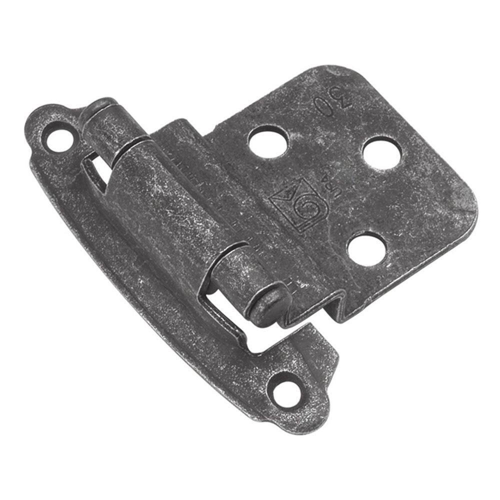 Hinge 3/8 in. Inset Variable Overlay Face Frame Self-Closing Vibra Pewter Cabinet Hinge (5-Pairs) price history on PriceWatchPro