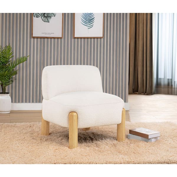 Nimbus Cream Burlap Armless Chair