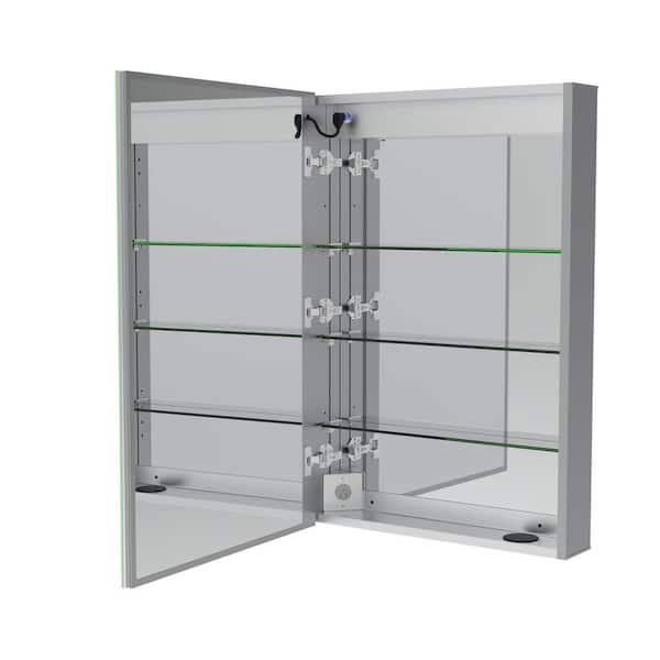 Anceline Surface Mount Medicine Cabinet with Mirror and 9 Fixed Shelves