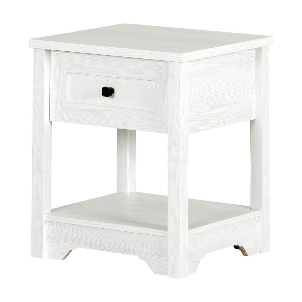 South Shore Hazen Nightstand, White Pine