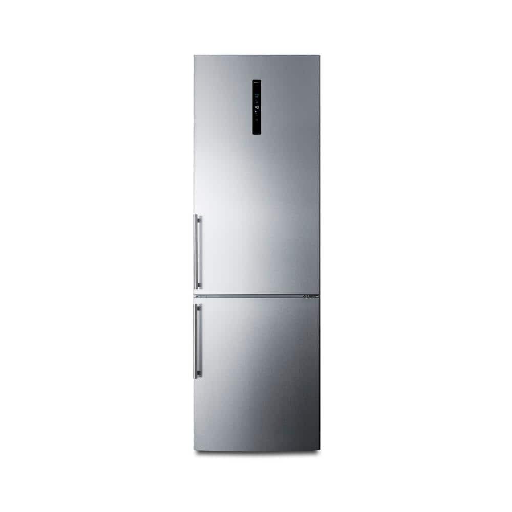 Summit Appliance 24 in. 10.6 cu. ft. Bottom Freezer Refrigerator in Stainless Steel Counter Depth, Silver -  LBF249