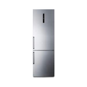 24 in. 10.6 cu. ft. Bottom Freezer Refrigerator in Stainless Steel Counter Depth
