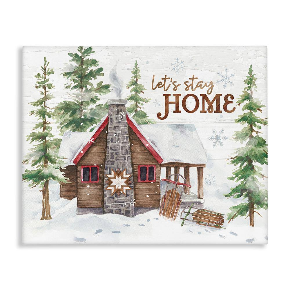Cozy Winter Cabin Phrase byCourtney Morgenstern 1 Piece Unframed Graphic Print Nature Poster Art Print 30 in. x 24 in. price history on PriceWatchPro