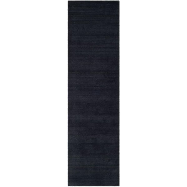 SAFAVIEH Himalaya Black 2 ft. x 6 ft. Solid Runner Rug