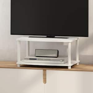 32 in. Turn-N-Tube White/White TV Stand Entertainment Center Fits TV's Up to