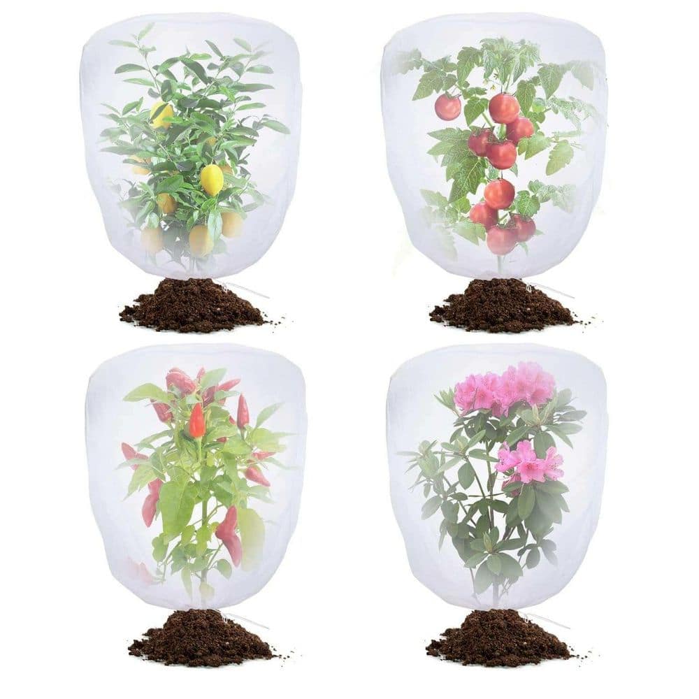 4-Pack Garden Plant Netting with Drawstring, 3.3 x 2.7 ft. Pest Barrier Cover for Tomato, Blueberry and Vegetables price history on PriceWatchPro