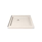 SlimLine 32 in. x 32 in. Double Threshold Shower Base in Biscuit