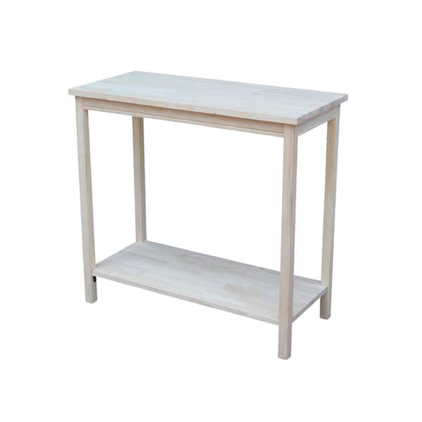 International Concepts Portman 31 in. Unfinished Wood Rectangle Console Table