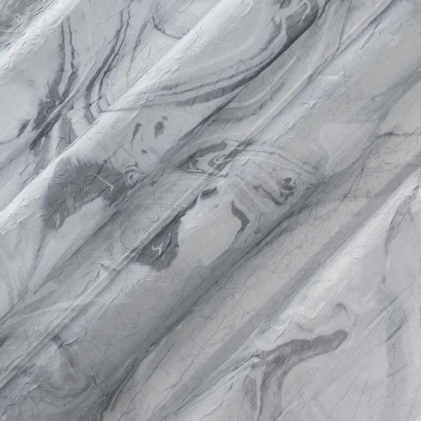 Aran Crosshatch Semi-Sheer Curtain Panel - 54x63 Navy Blue Rod Pocket Window Treatment