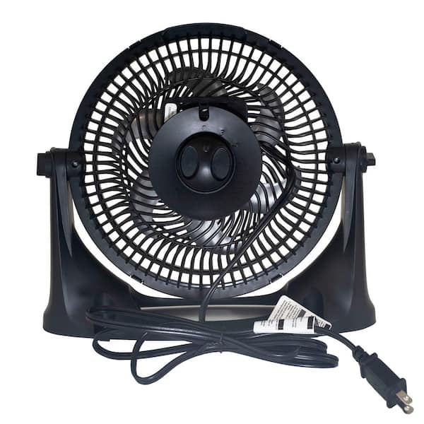 Comfort Zone Powercurve 9 In 3 Speed Turbo Floor Fan With Adjustable Tilt Czhv101bs Eu