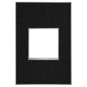 adorne 4 Gang Decorator/Rocker Wall Plate, Black Stainless (1-Pack)