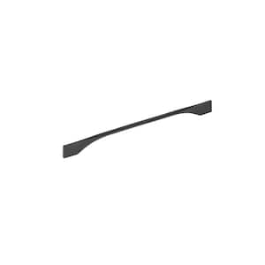 Creston Collection 11-3/8 in. to 12-5/8 in. (288 mm to 320 mm) Center-to-Center Matte Black Contemporary Drawer Pull