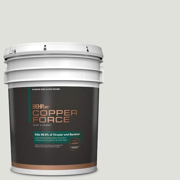 COPPER FORCE 5 gal. #GR-W06 Winds Breath Semi-Gloss Enamel Virucidal and Antibacterial Interior Paint & Primer