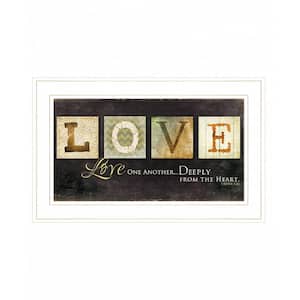 Love One Another by Unknown 1 Piece Framed Graphic Print Typography Art Print 12 in. x 21 in. .