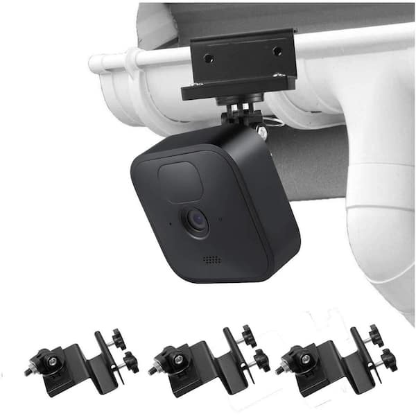 Wasserstein Weatherproof Gutter Mount for Blink Outdoor Blink XT and Blink XT2 Camera with Universal Screw Adapter, Black (3-Pack)