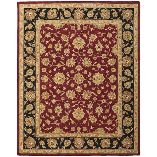 Black 5 x 8 ft. Tufted Oriental Rectangle Indoor Area Rug