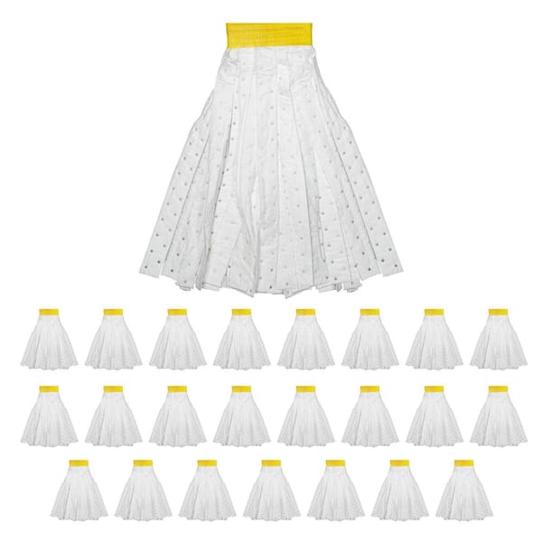 6 in. Hydrophobic Polypropylene Flat Mop Head Refill (24-Pack)
