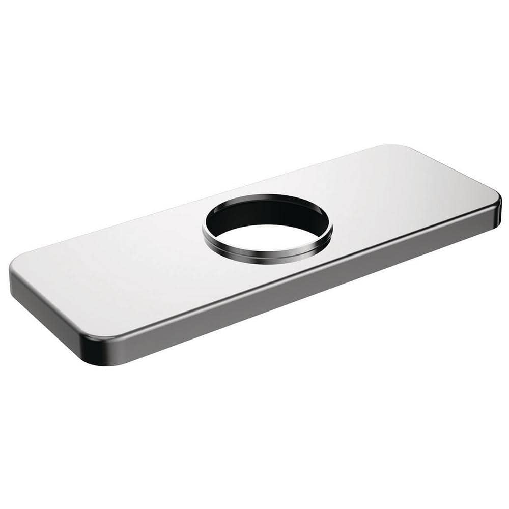 Polished Chrome 4 Inch Modern Brass Faucet Deck Plate