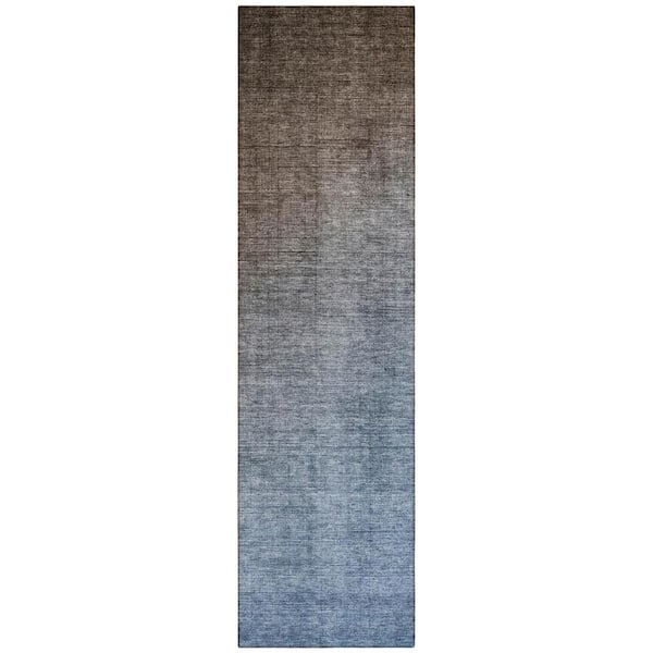 HomeRoots Multi-colored 2 ft. x 8 ft. Woven Solid Color Runner Indoor/Outdoor Area Rug