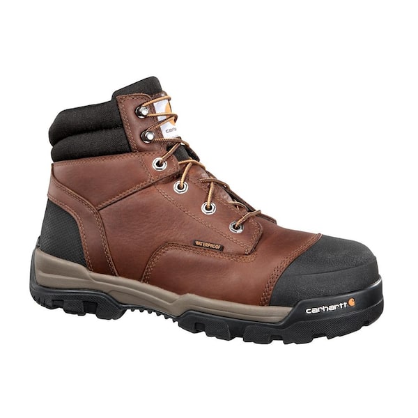 Carhartt Men's Ground Force Waterproof 6'' Work Boots - Composite Toe - Brown Size 9.5(W)