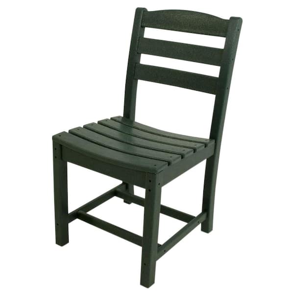 POLYWOOD La Casa Cafe Green All-Weather Plastic Outdoor Dining Side Chair