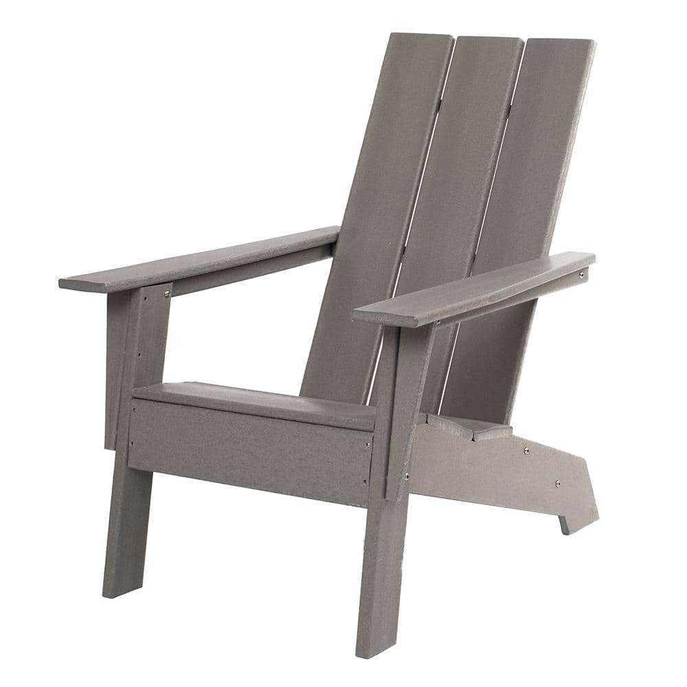 Resin TEAK Gray Modern Plastic Adirondack Chair RSTK MDN GRY The Home   Resin Teak Plastic Adirondack Chairs Rstk Mdn Gry 64 1000 