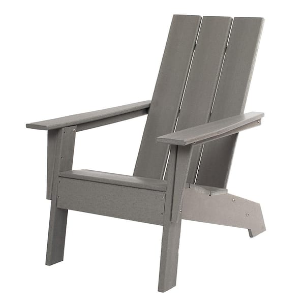 Resin Teak Gray Modern Plastic, White Resin Adirondack Chairs Home Depot