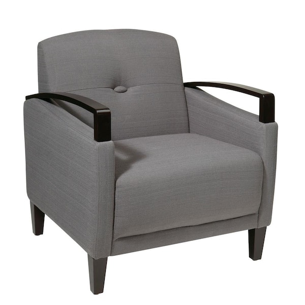 OSP Home Furnishings Main Street Charcoal Fabric Arm Chair