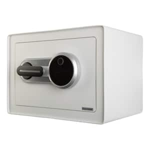 Fingerprint Biometric Safe Lockbox, White