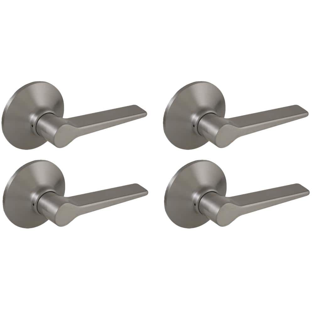 Freedom Satin Nickel Hall/Closet Door Lever (4-Pack)