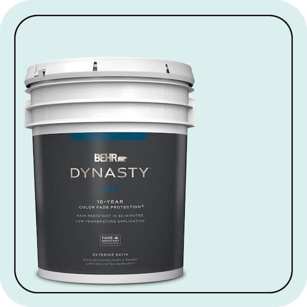 BEHR DYNASTY 5 gal. #520C-1 Spring Rain Satin Enamel Exterior Stain-Blocking Paint & Primer