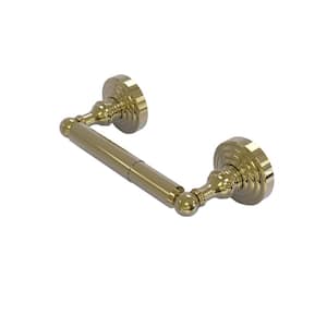 Waverly Place Collection Double Post Toilet Paper Holder in Unlacquered Brass