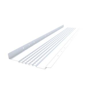 4 ft. L x 5 in. W White All-Aluminum Gutter Guard (10-Pack)