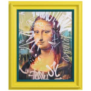 Mona Lisa Chromatic Hand Painted Embellished Giclee Portrait Canvas Wall Art with Baroque 2-Tone Frame, 20 in. x 24 in.