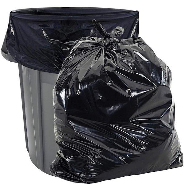 Aluf Plastics 45 Gal. Black Trash Bags 40 in. x 46 in. 1.3 MIL (100 Count)